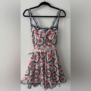 Charo Ibiza lace corset mini dress with belt